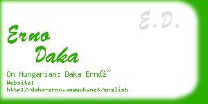 erno daka business card